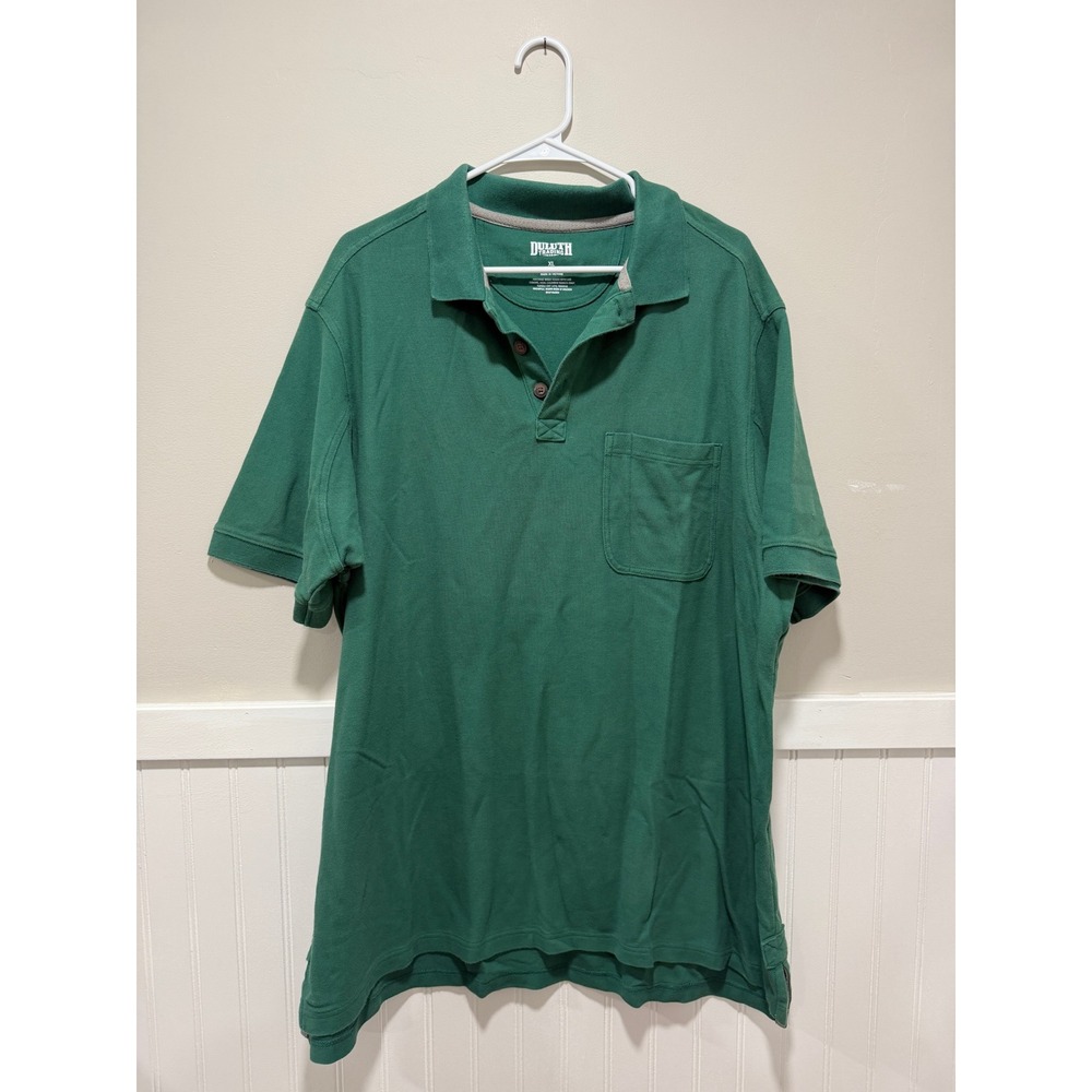 Duluth Trading Co Short Sleeve Polo Green Casual Men Size XL